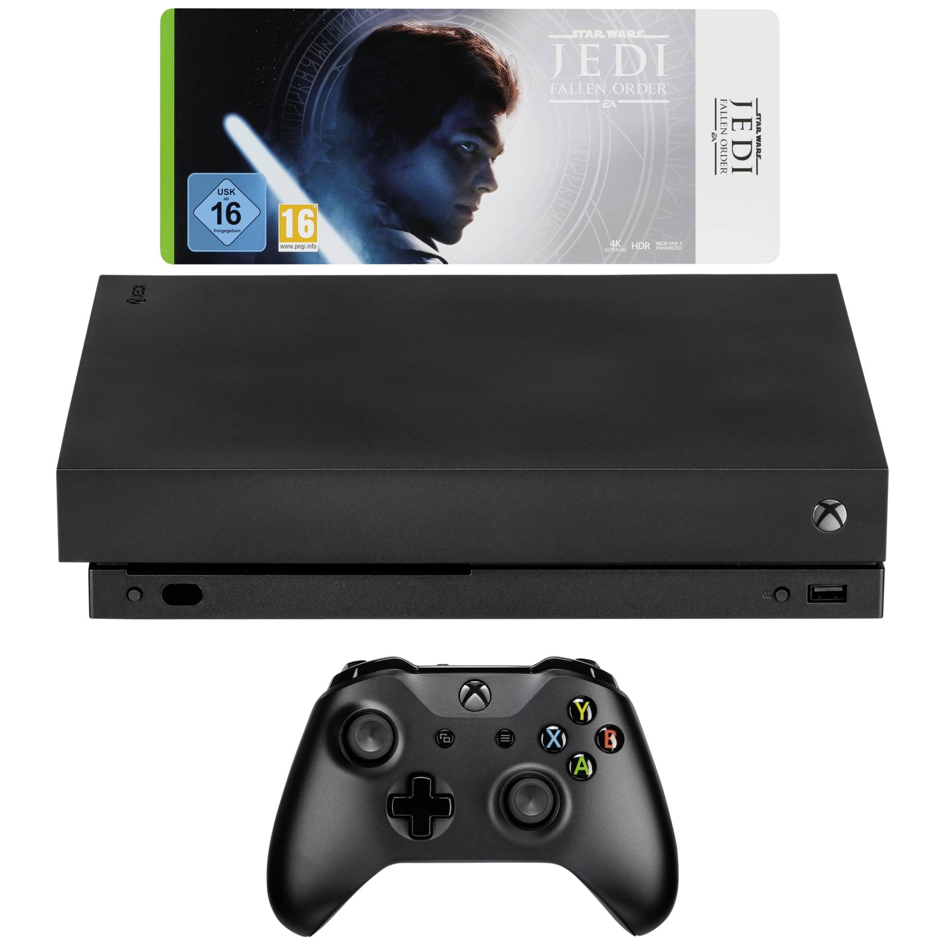 Spielekonsole Microsoft Xbox One X 1tb Usk16 Inkl Star Wars Jedi Fallen 